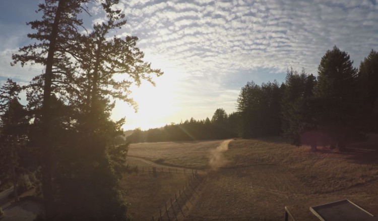 Kadr z pierwszego filmu z drona GoPro