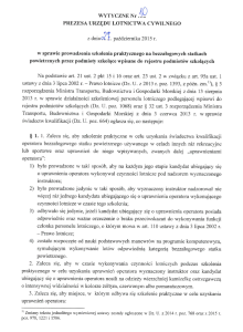 Wytyczne Nr 10 Prezesa ULC w sprawie szkoleń praktycznych UAVO