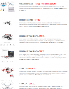 Tanie drony zabawki na prezent świateczny 2015