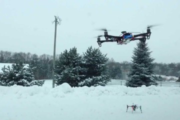 Latanie dronem zimą