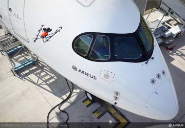 Kontrola jakości samolotu A350 XWB za pomocą drona
