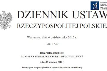 Nowe rozporządzenie ws. świadectw kwalifikacji UAVO - 19 wrzesnia 2016