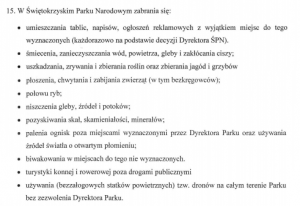 Zakaz lotów dronów na terenie Świętokrzyskiego Parku Narodowego