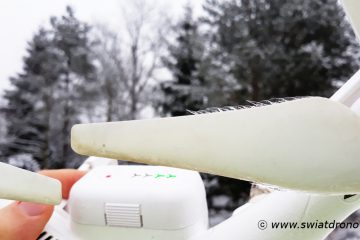 Oblodzenie śmigieł drona