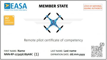 Certyfikat kompetencji pilota BSP - do podkategorii A2 kategorii otwartej