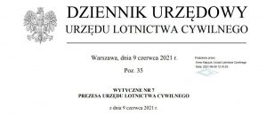 Wytyczne nr 7 Prezesa ULC w sprawie sposobów wykonywania operacji SBSP