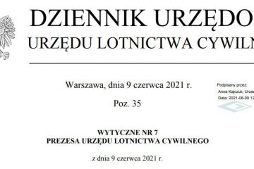 Wytyczne nr 7 Prezesa ULC w sprawie sposobów wykonywania operacji SBSP