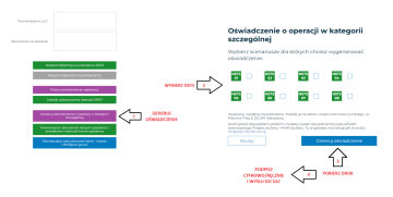 Zgłaszanie oświadczenia operatora SBSP do scenariuszy NSTS