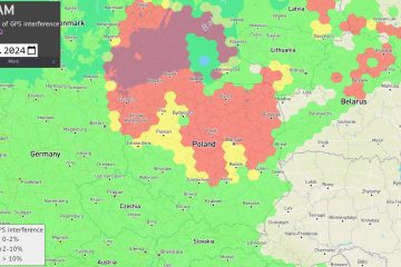 GPS jamming - Polska - 1.03.2024