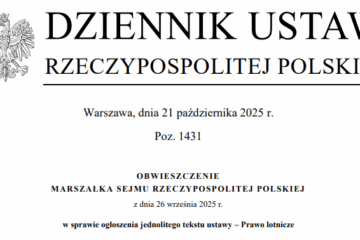 Obwieszczenie Marszałka Sejmu RP z 26 września 2025 r. w sprawie ogłoszenia jednolitego tekstu ustawy Prawo lotnicze