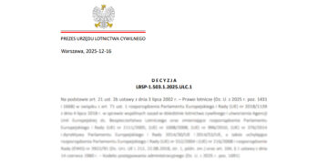 Zwolnienie dla lotów agro, demonstracji systemu, ochrony zwierząt - 7.01.2026 - 8.08.2026